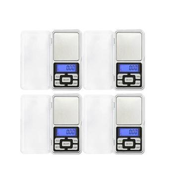 Imagem de Kit 4 Mini Balanças Digitais Portáteis 500g Pocket Scale