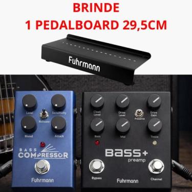 Imagem de Kit profissional completo para contrabaixo Fuhrmann Bass preamp Preto 