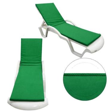 Imagem de Colchonete Almofadado De Espreguiçadeira Piscina Verde Liso - DreamInB