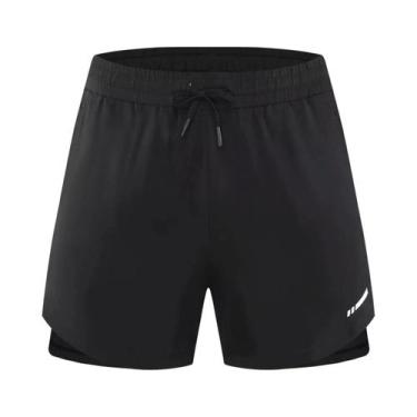 Imagem de Shorts Esportivos Masculinos 2 Em 1 Com Zíper, Secagem Rápida E Respir