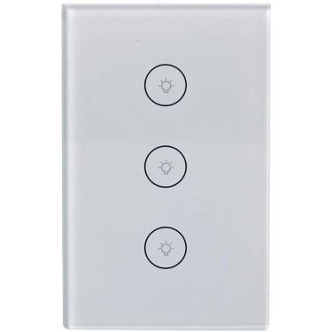 Imagem de Interruptor Inteligente Touch Wifi Com 3 Botoes Jwcom Sa268c