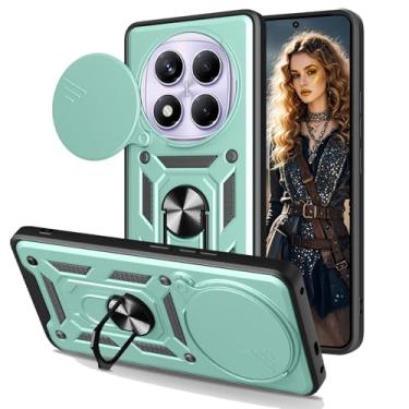 Imagem de Ephoou Capa protetora para Xiaomi Redmi Note 14 Pro 5G com capa de lente de câmera deslizante, proteção à prova de choque de grau militar com suporte de anel, capa antiqueda para Xiaomi Redmi Note 14