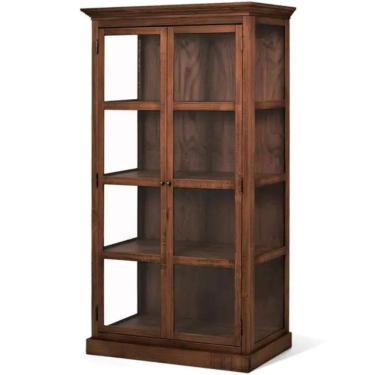 Imagem de Cristaleira Rustica em Madeira Macica 2 Portas Range Artefama