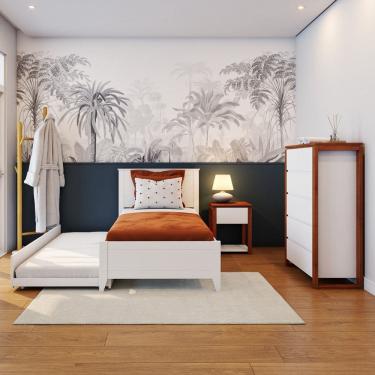 Imagem de Bicama de Solteiro Madeira Maciça Nest Branco