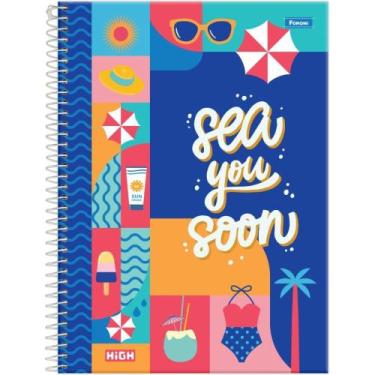 Imagem de Caderno 12X1 Capa Dura HIGH Feminino 192 Folhas Pacote com 4 Unidades 