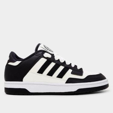 Imagem de Tênis Infantil Adidas Rapid Court Low, Preto, Branco, 34