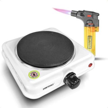 Imagem de Fogareiro Elétrico Portátil 2000W 2 Bocas 127V com Maçarico Recarregáv