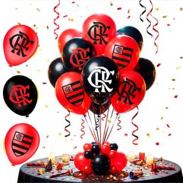 Imagem de 20 Balão Bexigas festa Flamengo Decoração Aniversário 8" - Piffer