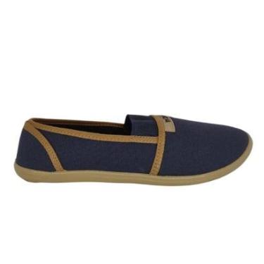 Imagem de Sapatilha de Pano Moleca com Elástico Confort Marinho-Feminino