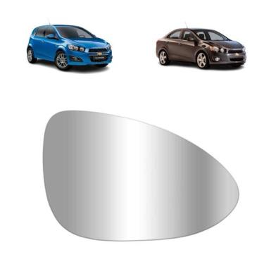 Imagem de Refil lente espelho retrovisor chevrolet sonic 2012 a 2016 lado direit
