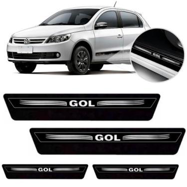 Imagem de Kit 8 Peças Soleira Adesivo Porta Vw Gol 4 Portas G5 G6 G7 - Emblema T
