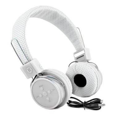 Imagem de Fone de Ouvido Articulável Bluetooth Microfone Som Cor:Branco - Dolce 