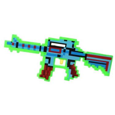 Imagem de Arminha Brinquedo Minecraft Diamante Com Luz/som E Laser + Pilhas - M&