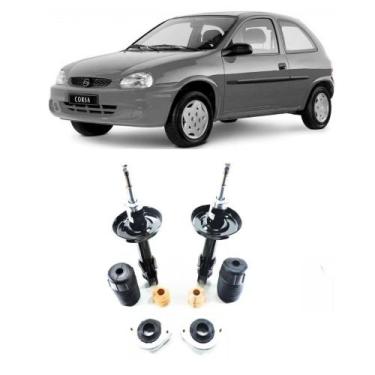 Imagem de Amortecedor + Kit Batente Dianteiro Corsa 1994 Até 2002 1,0 1,4 1,6 1,