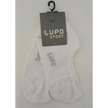 Imagem de Meia Lupo Sapatilha Unissex C/ Silicone Costura Reforçada, Branco, 41/