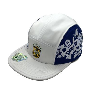 Imagem de Boné Trip Side Five Panel Aba Flex Brasil Branco Azul BN07-Masculino