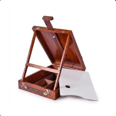 Imagem de Estojo Maleta Cavalete Da Vinci Para Pintura 2 em 1 Dobrável Paleta Ar