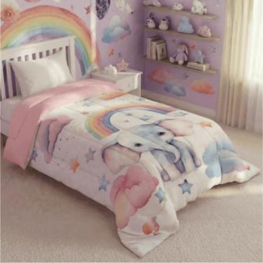 Imagem de Edredom Solteiro Infantil 1PC (EXLCUSIVO) para Meninas 400 Fios Dupla 