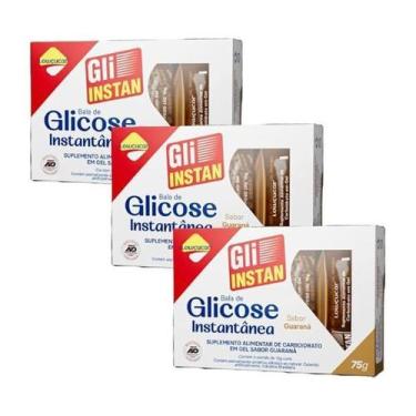 Imagem de Kit 3 Glicose Instantânea 75G Guaraná Suplemento Alimentar - Lowçucar