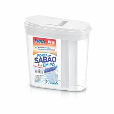 Imagem de Porta Sabão em pó de Plástico 1kg Cor tampa:Branco - ERCAPLAST