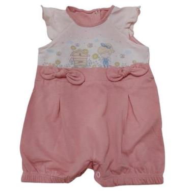 Imagem de Macacão Curto Bebê Menina Estampado Le Bhua / Paraiso 13750, Rosê, G (