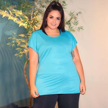 Imagem de Blusa Camiseta Básica Feminina Plus Size Dry Fit Seca Rápido - Carioca