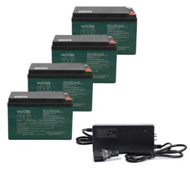 Imagem de kit Com 4 Baterias Wide Com Carregador 48V volts Para Bicicleta Elétri