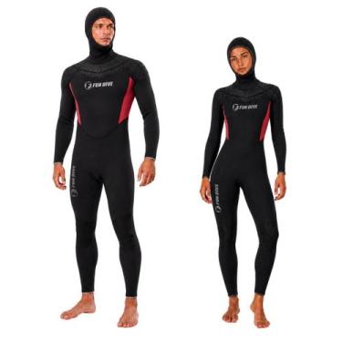 Imagem de Roupa Neoprene 7mm Neoflex Fun Dive - Modelo Unissex Inverno, Preto, V