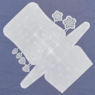 Imagem de Tela Plástica para Bolsa Cruz Pequena com Flor - BXWG106 - Botelho e C