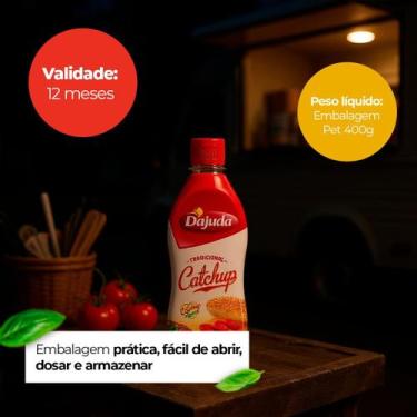 Imagem de Molho Catchup Tradicional Cremoso em Frasco 400g D'ajuda Para Lanches 