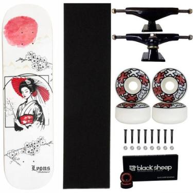 Imagem de Skate Lyons Maple Montado 8.0 Profissional Next 53mm Abec 15 Cor:Verme