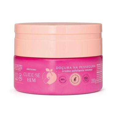 Imagem de Creme Esfoliante Intenso Boticário 200g Vegano Hidratação Pêssego Coco