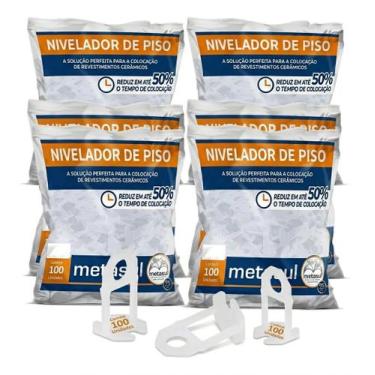 Imagem de Kit 600 niveladores de piso metasul - 3 mm