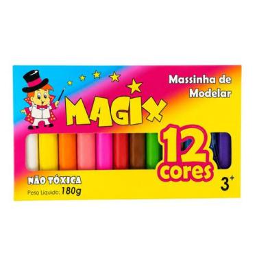 Imagem de Massinha de Modelar 12 Cores 180g Magix