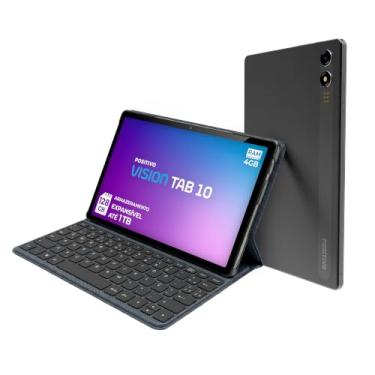 Imagem de Tablet Positivo Vision TAB 10 com Capa Teclado 4GB RAM 128GB Armazenamento, Octa-Core, 13MP + Selfie 5MP, Bateria 6000mAh, Tela 10.1“ HD, Wifi AC e 4G, Full Lamination - Preto