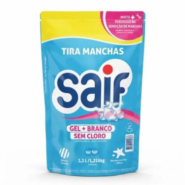 Imagem de Tira Mancha Sem Cloro 1 Litro em Gel Saif Roupas Brancas, 1