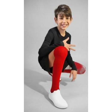 Imagem de Meião Futebol Juvenil Kit 12 Pares Tamanho 33-38 - Congratulations Sto