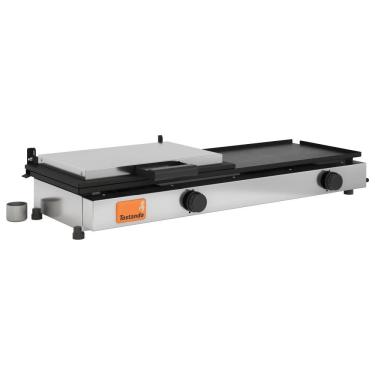 Imagem de Sanduicheira com Prensa a Gás SG90P Chapa Dupla 90cm Prensa Parcial 45cm Inox Tostando
