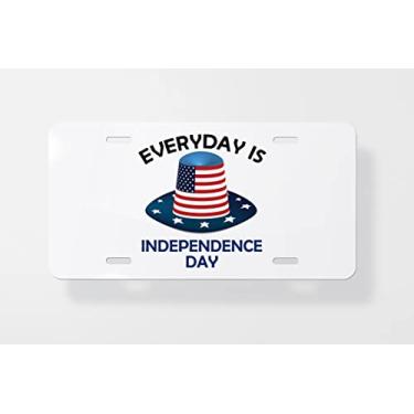 Imagem de Capa para placa de carro Everyday is Independence Day - Capa para placa de carro nova para carro - Capa de moldura da placa de carro 15 x 30 cm