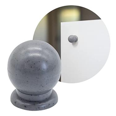 Imagem de Puxador De Gaveta E Porta Movel Clássico Oval Gaveteiro Alla (Cinza)