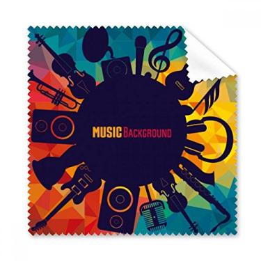 Imagem de Music Instruments Pano de limpeza de ilustração azul maluco limpador de óculos 5 peças