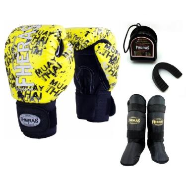 Imagem de Kit Boxe Muay Thai Fheras Top Grafite (03000010)