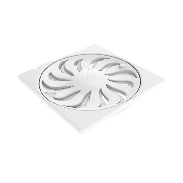 Imagem de Grelha Quadrada Tigre 100Mm Abre E Fecha Branca