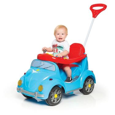 Imagem de Carrinho De Passeio Calesita A Pedal Fouks - Fusca 1300 Azul