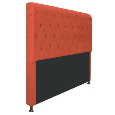 Imagem de Cabeceira Cristal 140 Cm Casal Com Capitonê Suede Terracota