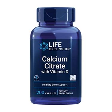 Imagem de Citrato de Cálcio (200mg) com Vitamina D3 (2,5mcg) Life Extension 200 Cápsulas