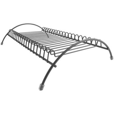 Imagem de Organizador De Pratos Para Armário Suporte Aramado 18 Pratos Preto