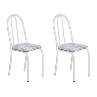 Imagem de Conjunto 2 Cadeiras Éos Branco E Linho - Artefamol