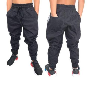 Imagem de Calça Jogger Masculina Menino Infantil Cargo Elástico De 2 A 16 - Nb S