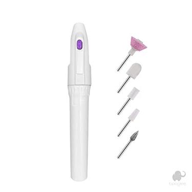 Imagem de Kit Aparelho Lixa Elétrico Portatil Manicure Pedicure - Booglee®